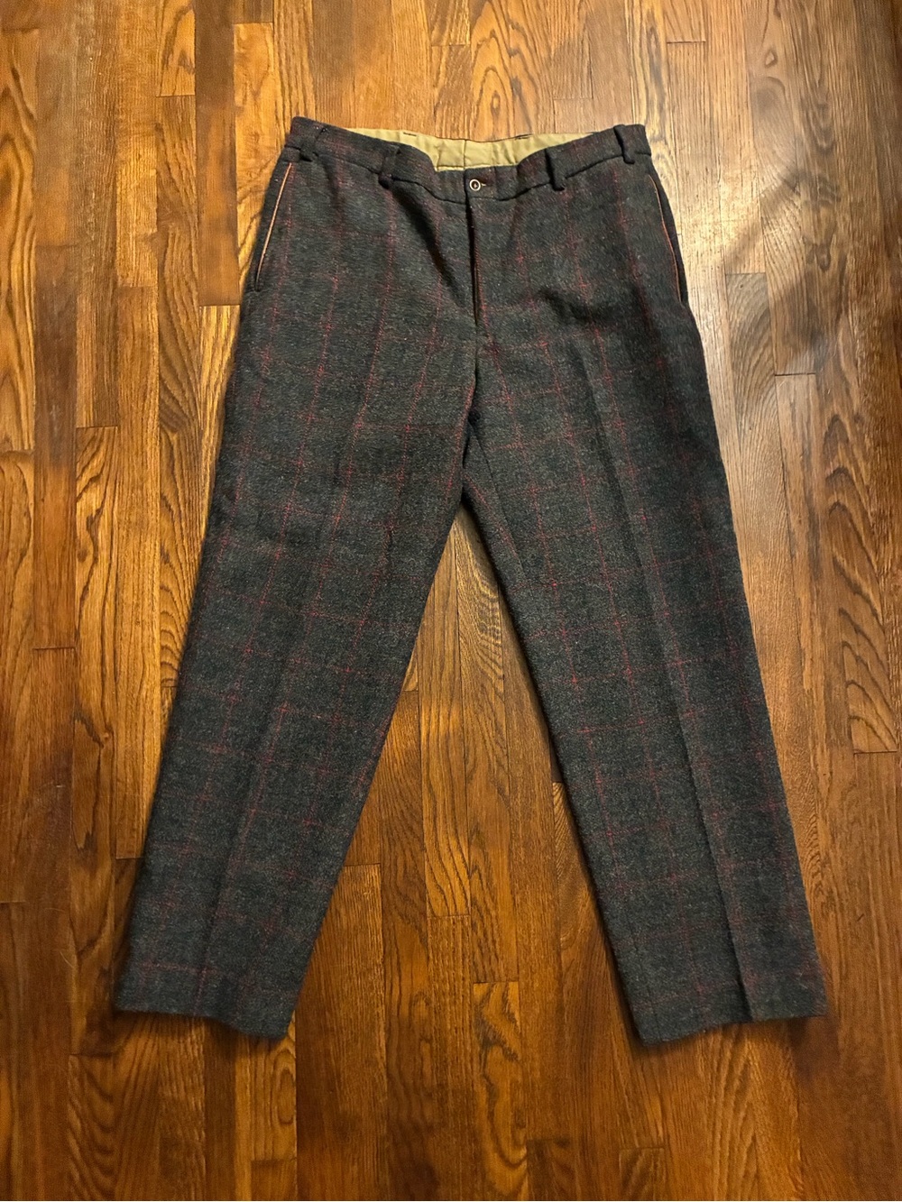 Vintage bills khakis wool plaid pants size 38/32
